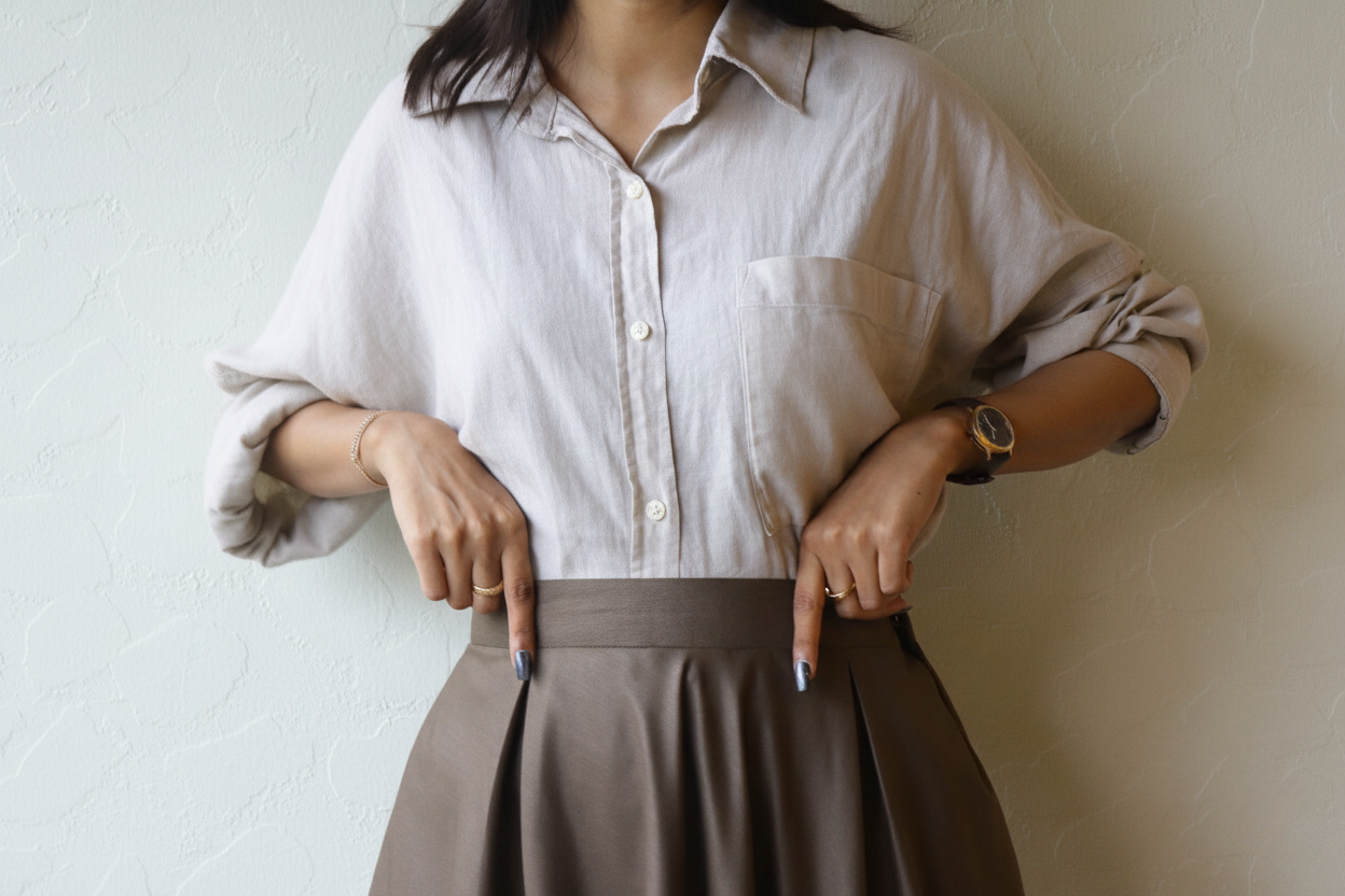 Mahogany The Modest Brown A-Line Plated Long Skirt