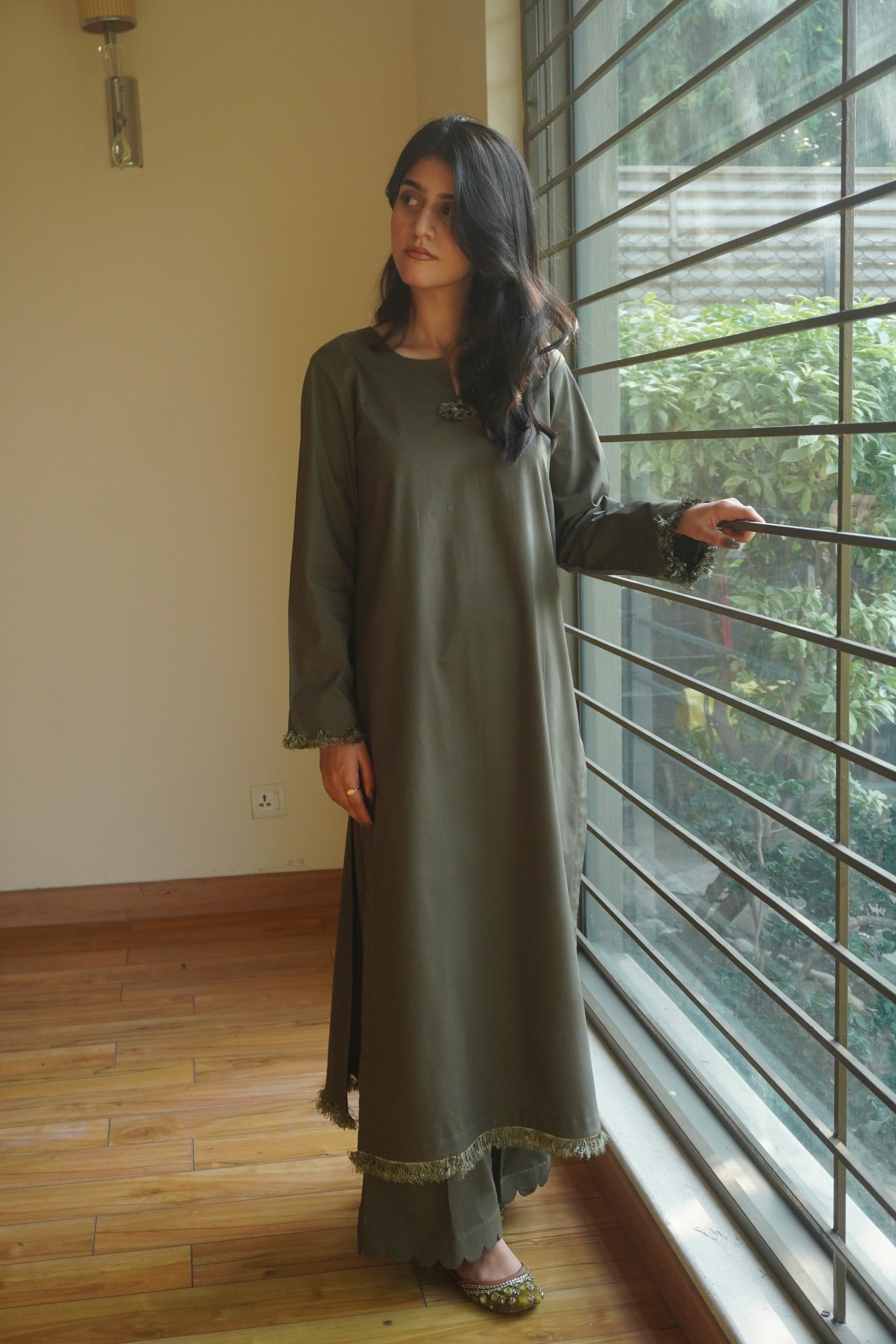 The Solid Olive Sage Co-Ord Set