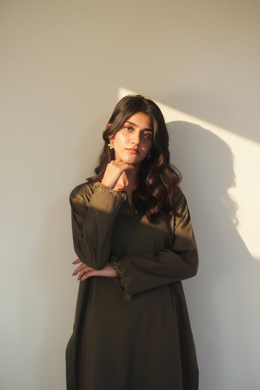 The Solid Olive Sage Co-Ord Set