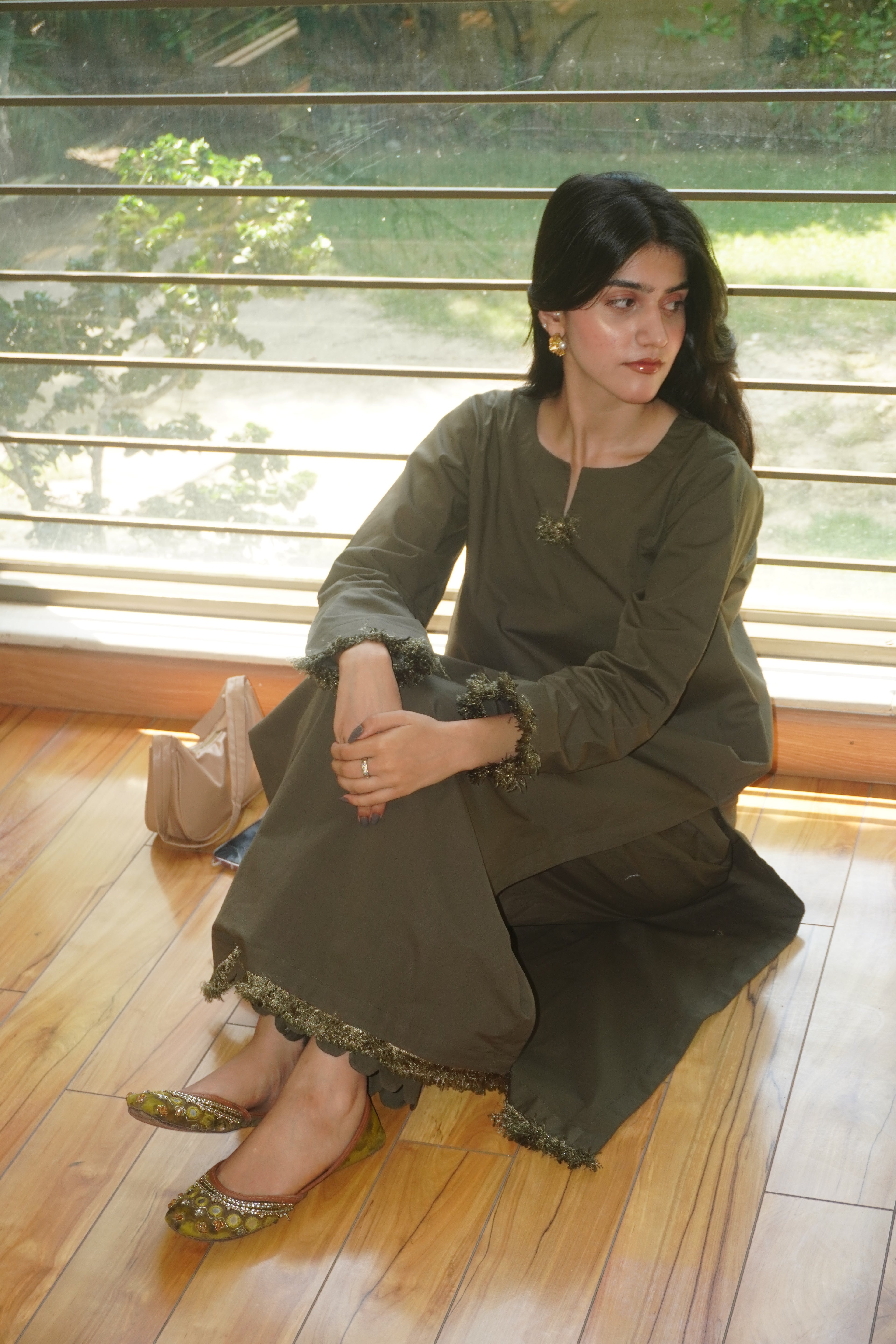 The Solid Olive Sage Co-Ord Set