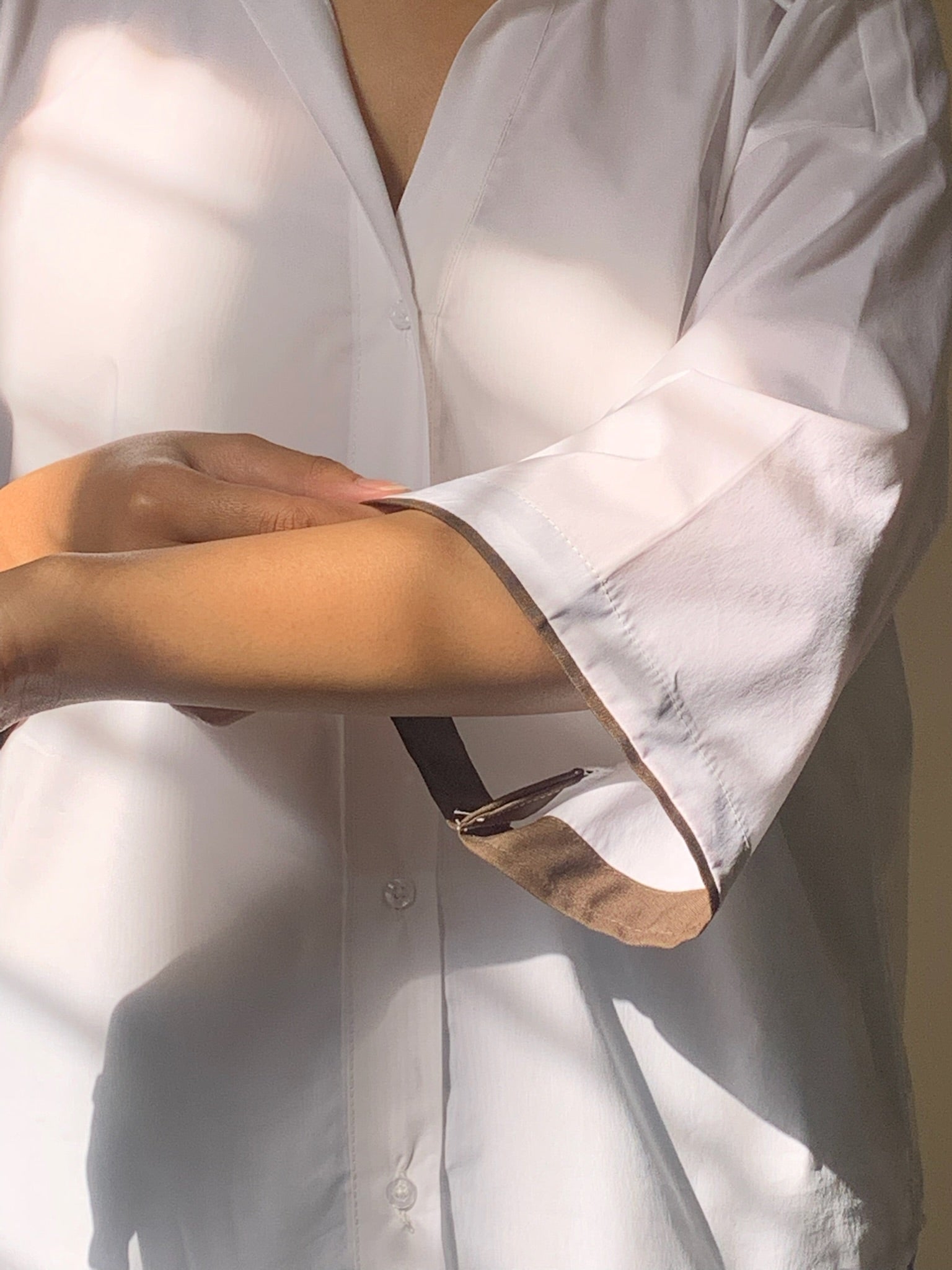 Basic White Button-Down Shirt